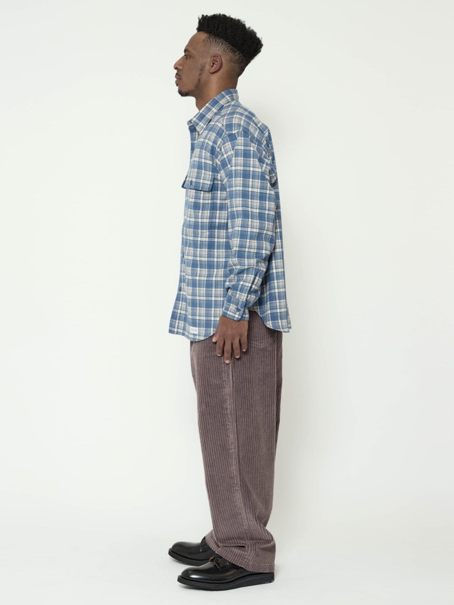 【BANKS JOURNAL】CHECK SHIRTS　ブルー　サイズL
