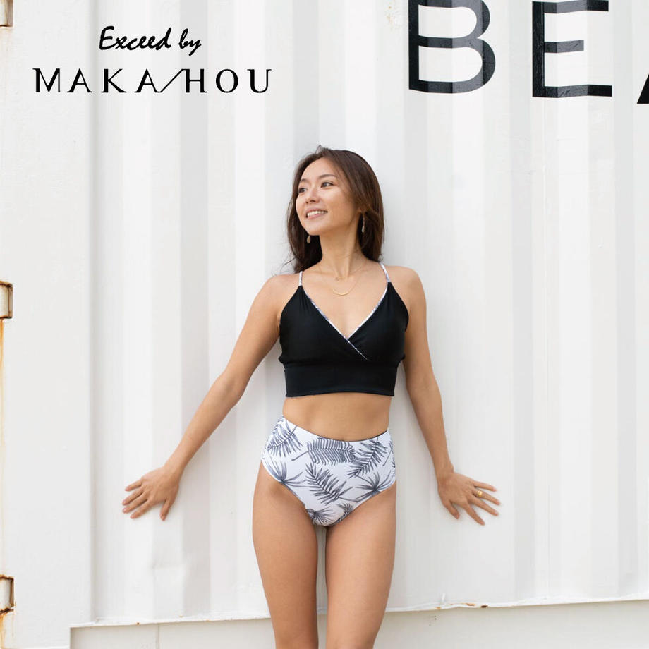 MAKA/HOU マカホウ【新柄】リバーシブルビキニ　【20W04-12S】Exceed/ 　Reversible Bikini Mix reaf サイズL