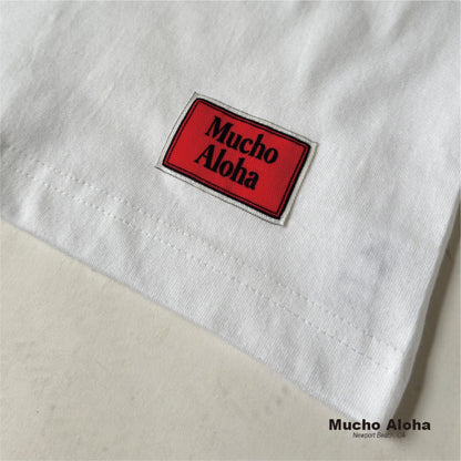 MUCHO ALOHA (ムチョアロハ) プリント S/S Tシャツ ホワイト MAT-012