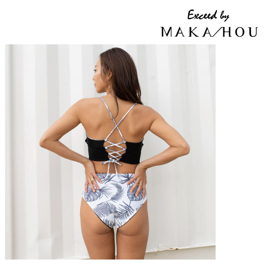 MAKA/HOU マカホウ【新柄】リバーシブルビキニ　【20W04-12S】Exceed/ 　Reversible Bikini Mix reaf サイズL