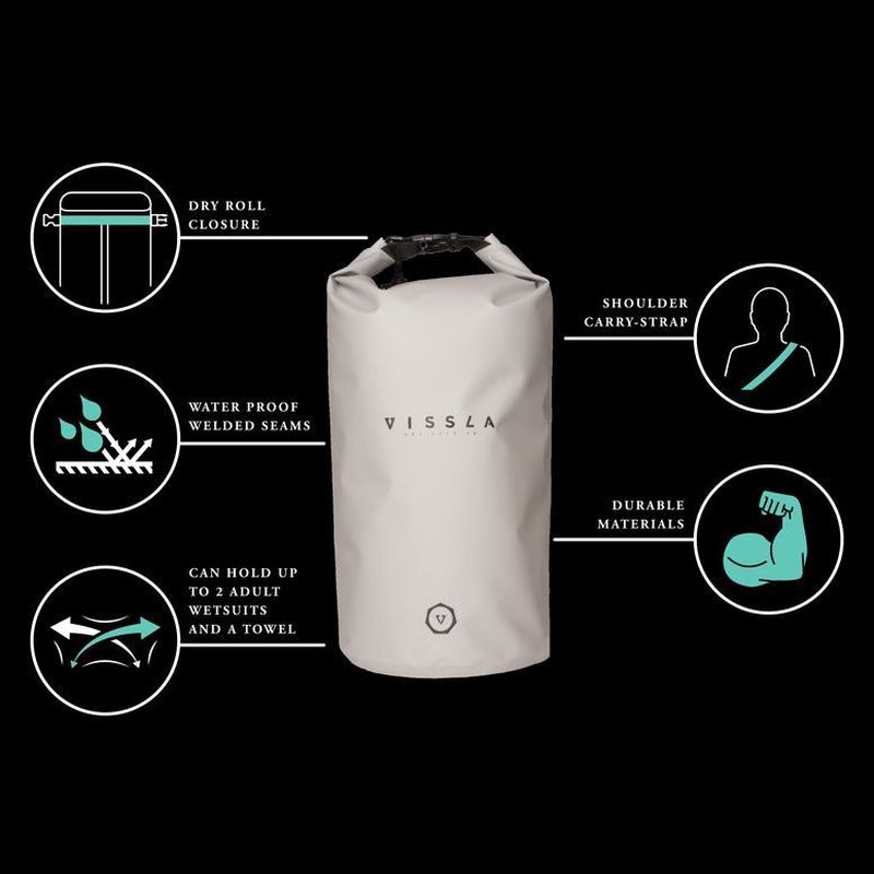 VISSLA ヴィスラ ウェットバッグ 7 Seas Dry Pack 20L セブンシーズ 20L ドライパック グレイ GRY