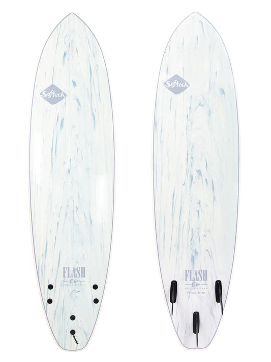 ソフトボード ソフテック SOFTECH FLASH ERIC GEISELMAN FCS II TRI FIN 6’6 WHITE MARBLE ソフトフィン付き フラッシュ エリックガイゼルマン 日本正規品